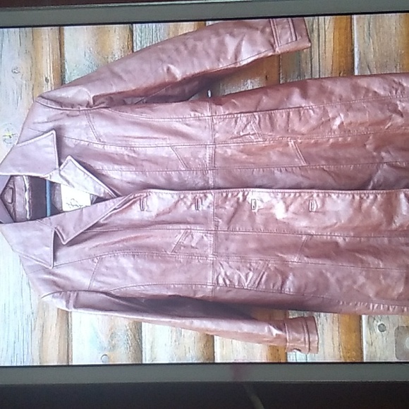 ⚜️ FAUX Vegan Leather LACE-UP JACKET Cropped CI SONO XL - Picture 10 of 15